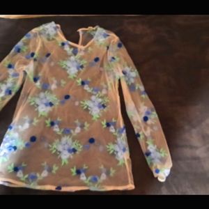 Sheer embellished blouse